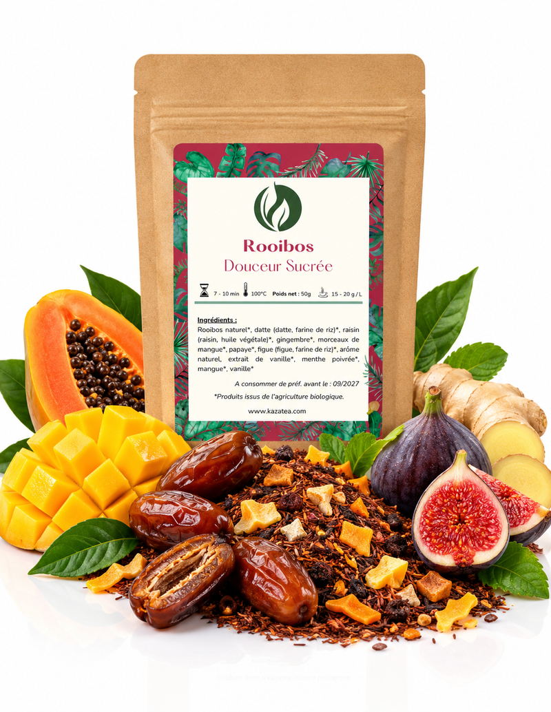 Rooibos Douceur Sucrée- Dattes-Figues-Mangues-Papayes
