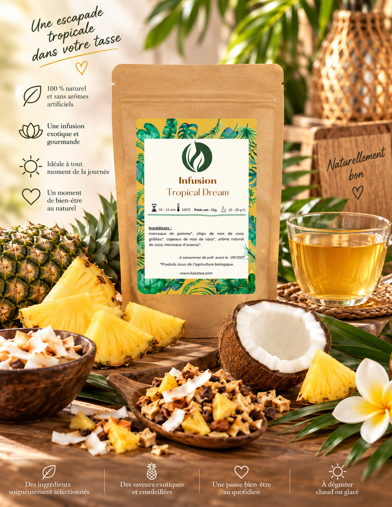 Infusion Tropical Dream-Ananas-Pommes-Noix de Coco