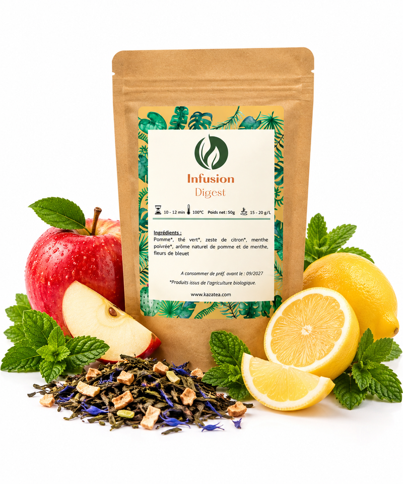 Infusion Digest - Thé vert-Pomme-Menthe poivrée