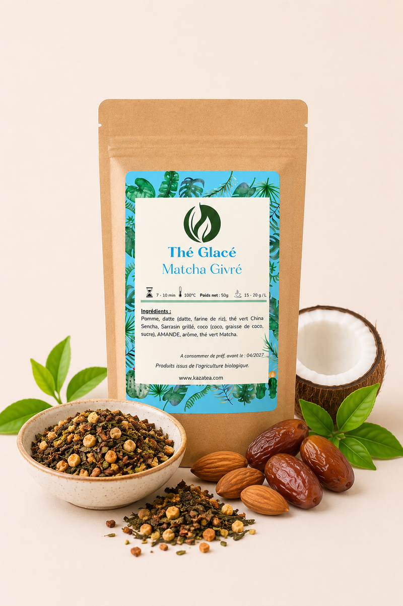 Thé Vert Glacé Matcha Givré -Coco-Amandes