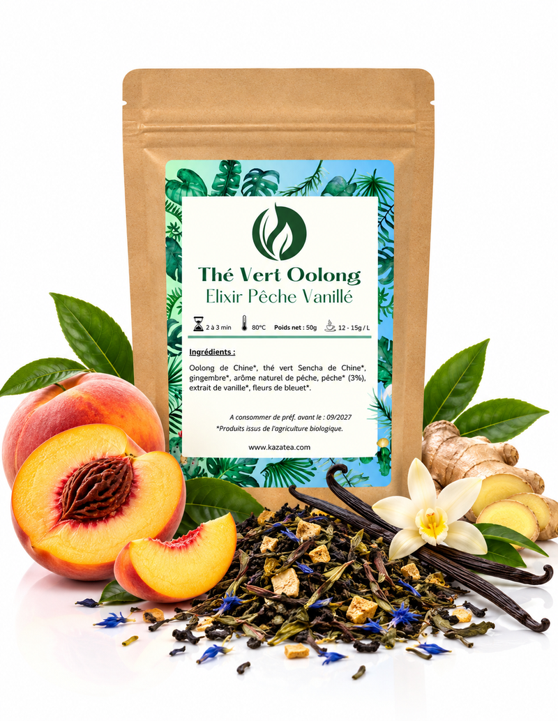 Oolong Elixir - Thé vert - Pêche - Vanillé