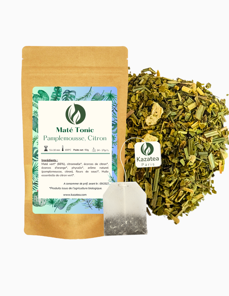 Maté Tonic - Thé vert - Agrumes (pamplemousse, citron)