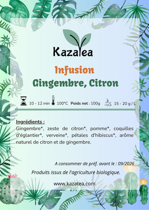 Infusion Citron Gingembre - Bio