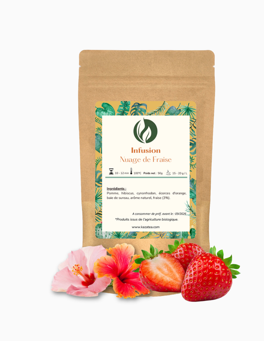 Infusion Nuage de Fraise - Fraises-Hibiscus