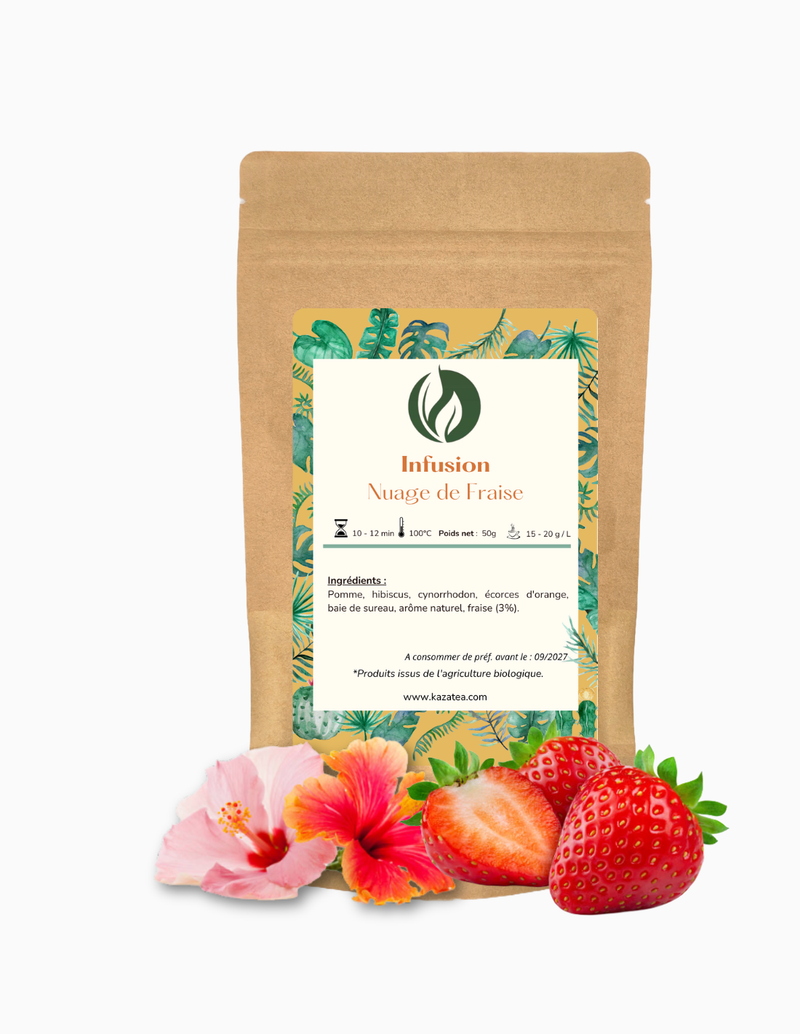 Infusion Nuage de Fraise - Fraises-Hibiscus