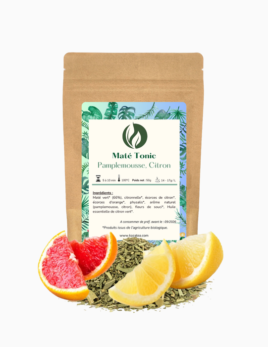 Maté Tonic - Thé vert - Agrumes (pamplemousse, citron)