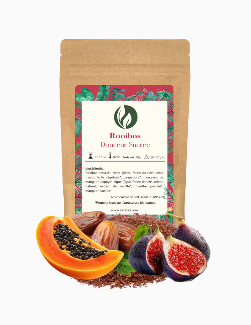 Rooibos Douceur Sucrée- Dattes-Figues-Mangues-Papayes