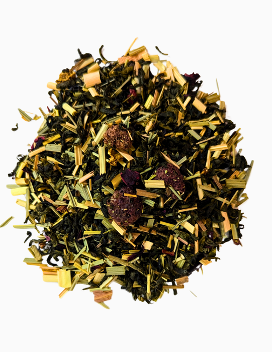 Thé Vert Éclat de Framboise - Hibiscus-Citron-Framboise